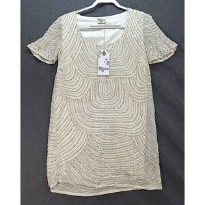 Show‎ Me Your Mumu XS Beaded Sequin Short Dress Holiday Christmas